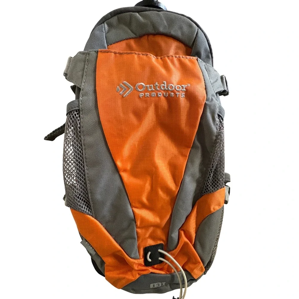 Outdoor Products Mist 13L Hydration Pack Orange Grey 2.0L Reservoir Backpack